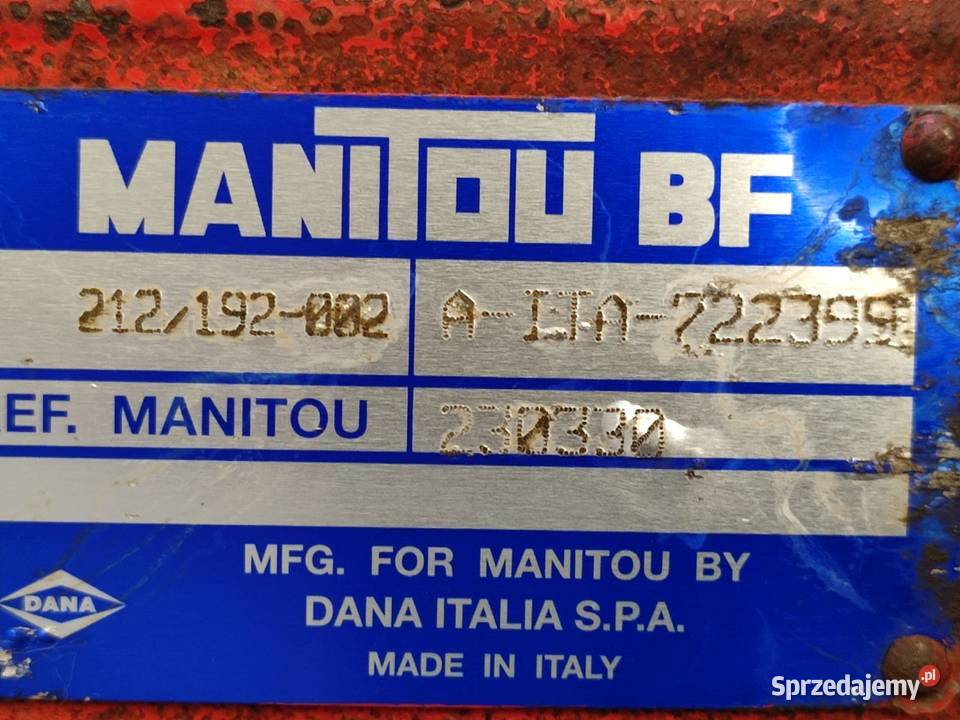 Obudowa osi napędowej 212 06 003 71 9 MANITOU wielkopolskie Wilkowo