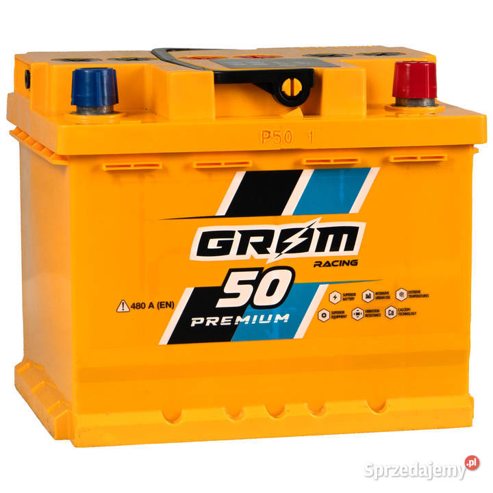 NOWY Akumulator Grom Racing 50Ah 480A EN PRAWY Konin