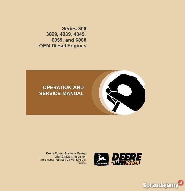 John Deere 3029 4039 4045 6059 6068 silniki