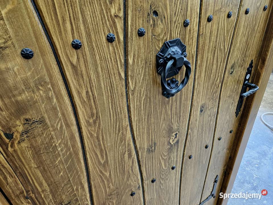 Drzwi DŁUGOSZ drewniane zewnętrzne wejściowe śląskie Katowice