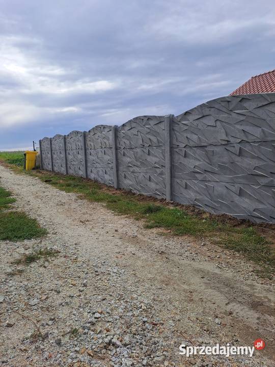 Markowe ogrodzenia betonowe Płyty słupki Bielany Wrocławskie