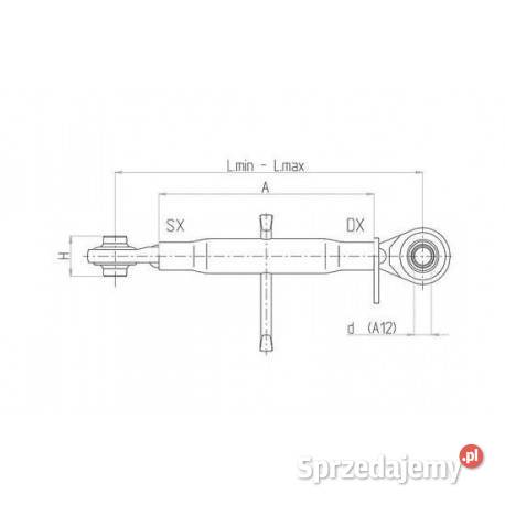 Łącznik centralny kat 2 27x3 460680MM na sworzeń małopolskie Kamionna