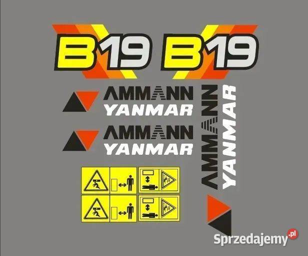 Naklejki oklejenie AMMANN YANMAR B19 Zamiennik Janików