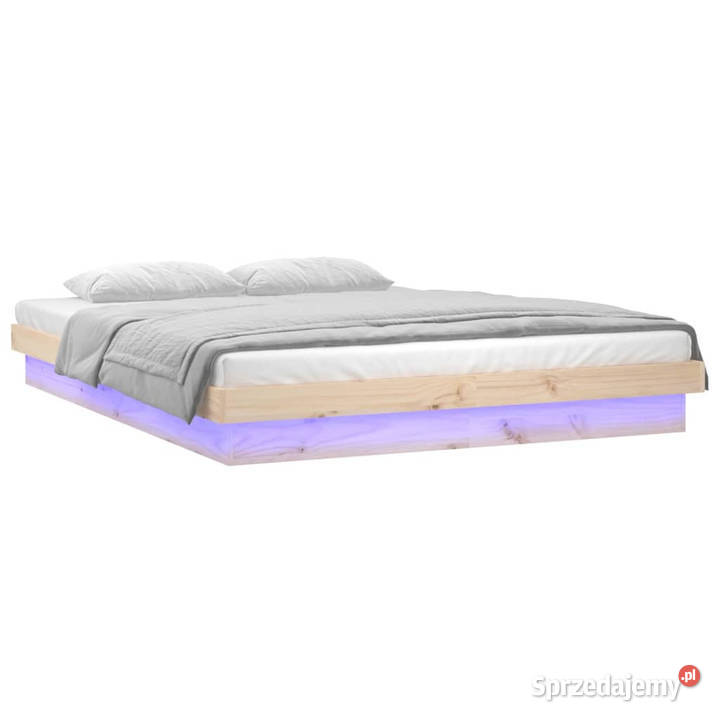 Rama łóżka z LED podwójna lite drewno 120x190 mazowieckie Warszawa