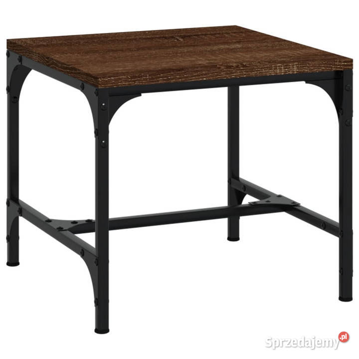 Stolik boczny brązowy dąb 40x40x35 materiał Warszawa