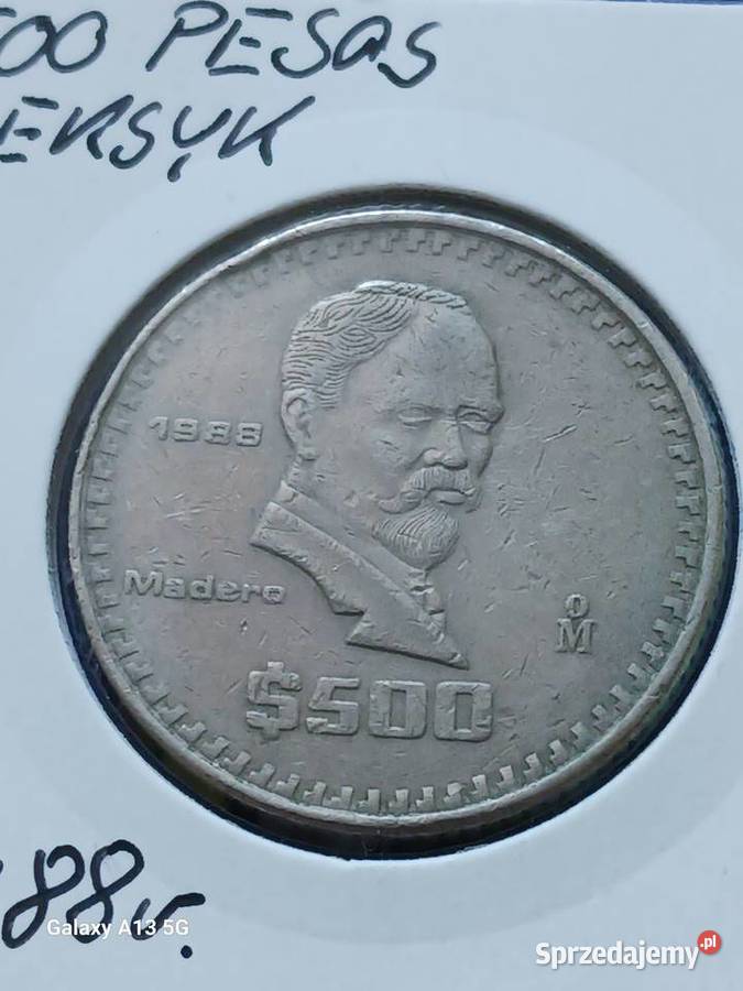500 Peso Meksyk 1988 r Numizmatyka Konin