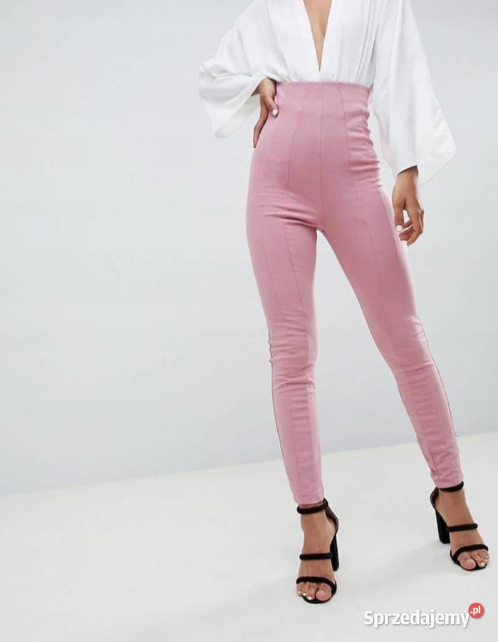 38M ASOS Różowe legginsy z wysokim Kraków sprzedam