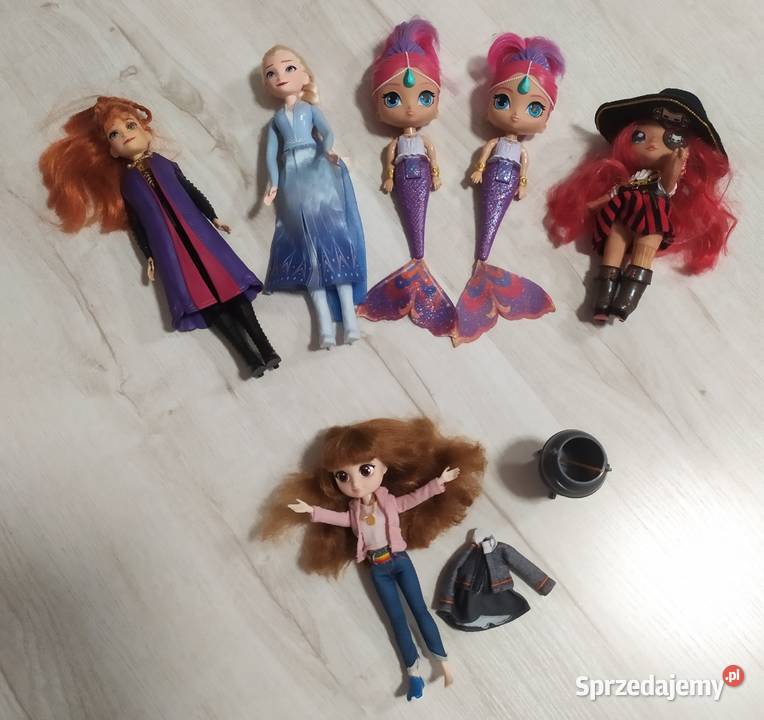 Lalki Elsa i Anna Shimmer Hermiona Piratka lubuskie Zielona Góra sprzedam