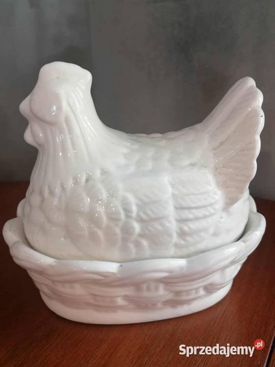 Ceramiczna bomboniera w kształcie kury