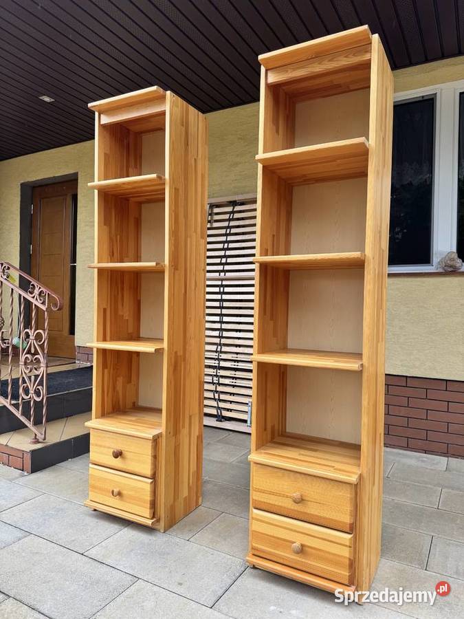 Regał drewniany słupek szafka z półkami sosnowy Garwolin