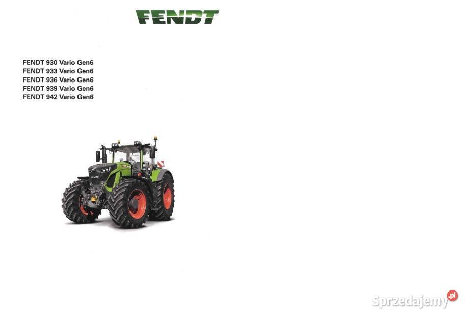 FENDT VARIO GEN6 930 933 936 939 942 instrukcja Kielce