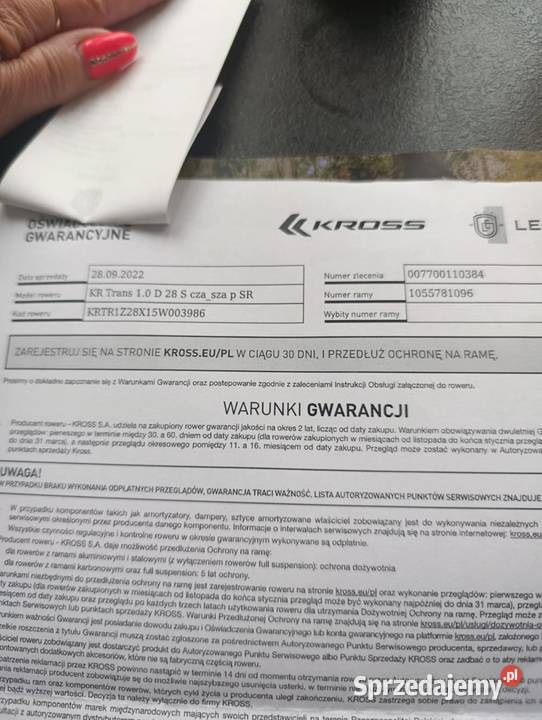 rower Kross nieużywany Pozostałe Szczecinek