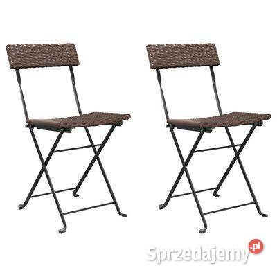 vidaXL Składane krzesła bistro 2 brązowe mazowieckie Warszawa