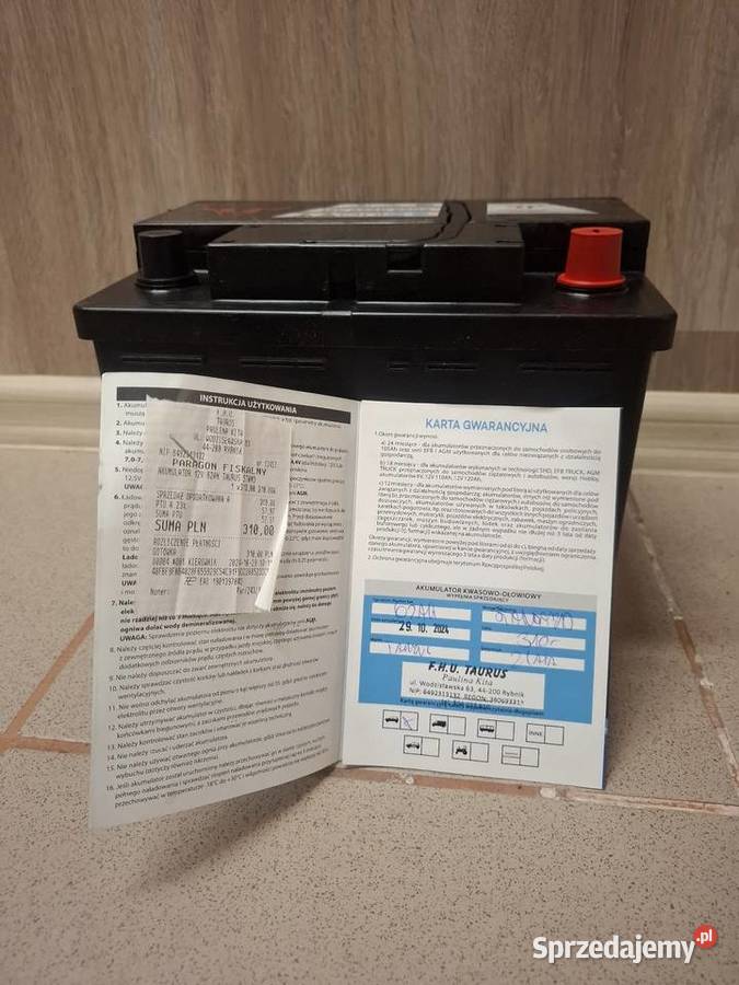 Akumulator Taurus 12V 62Ah 540A na gwarancji śląskie Rybnik