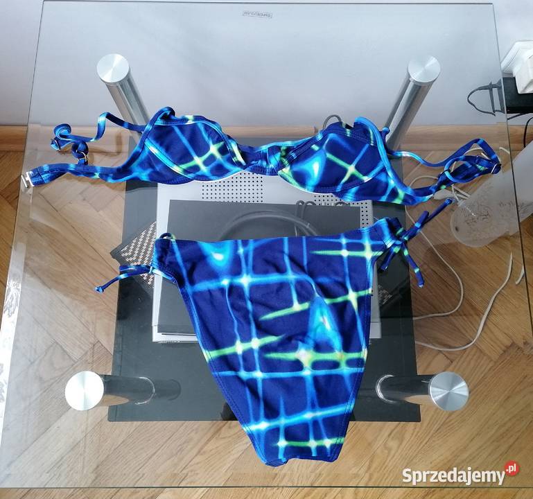 NIEBIESKI KOSTIUM KĄPIELOWY DWUCZĘŚCIOWY RS żółty/złoty Łódź