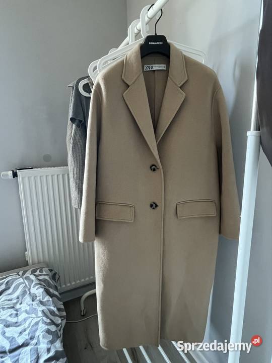 Wełniany płaszcz Zara 50 wełny Warszawa