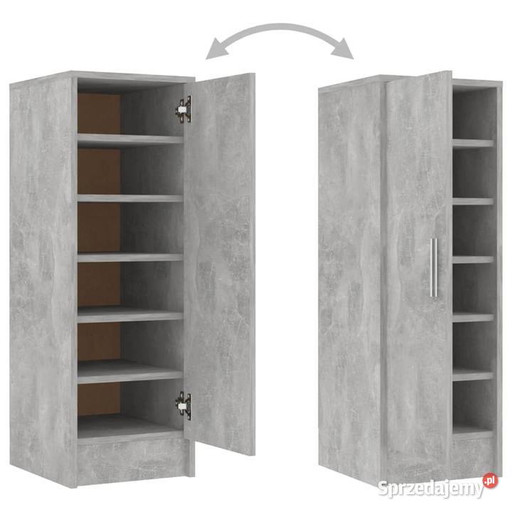 vidaXL Szafka na buty szarość betonu 32x35x92