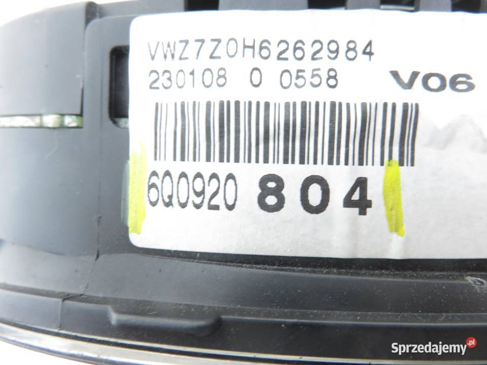 LICZNIK VW POLO IV 9N 12 6V 6Q0920804