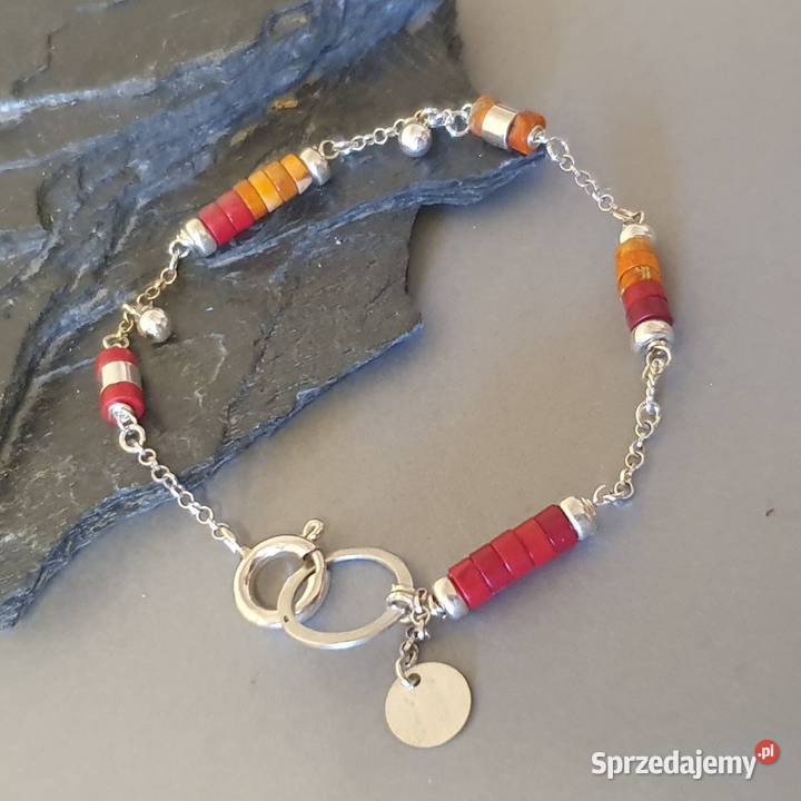 Kolorowa bransoletka ręcznie robiona z srebro Izabelin C