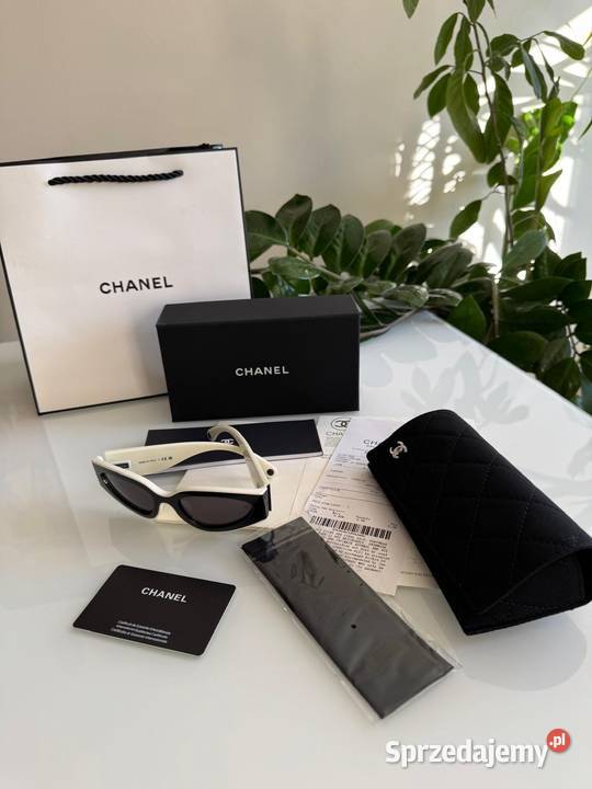 Okulary przeciwsłoneczne Chanel kocie oczy Dla kobiet Białystok