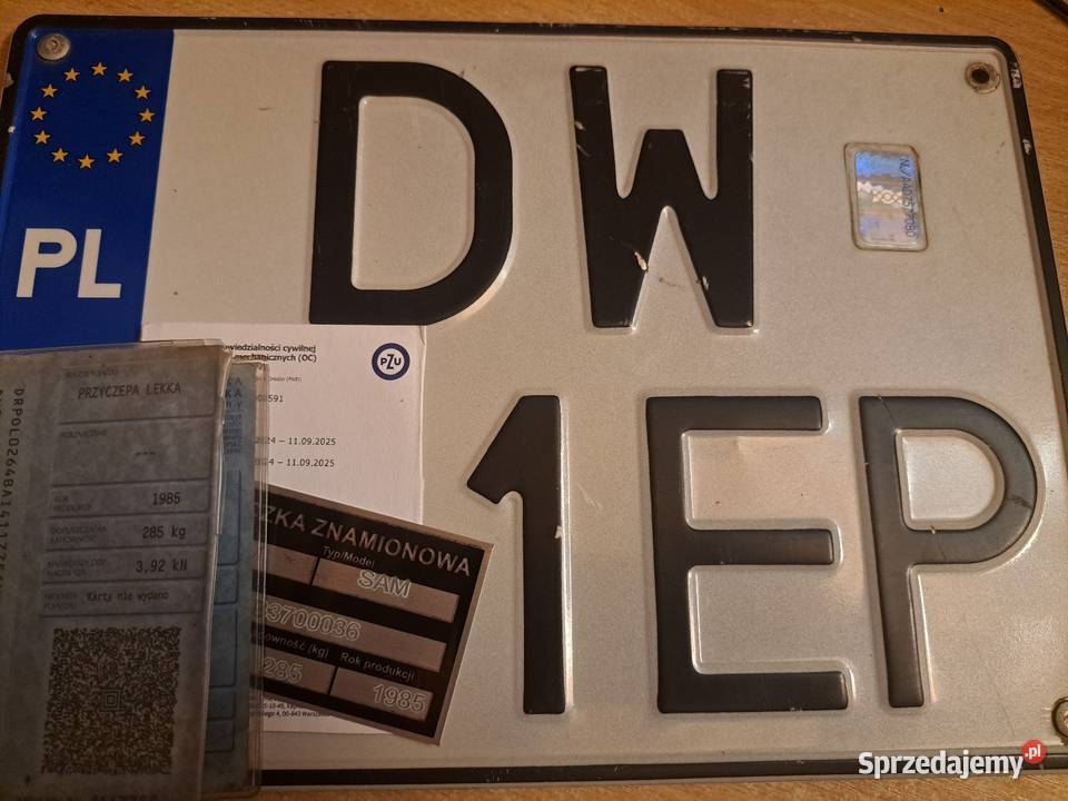 Przyczepka lekka SAM ZAREJESTROWANA UBEZPIECZONA Grodków