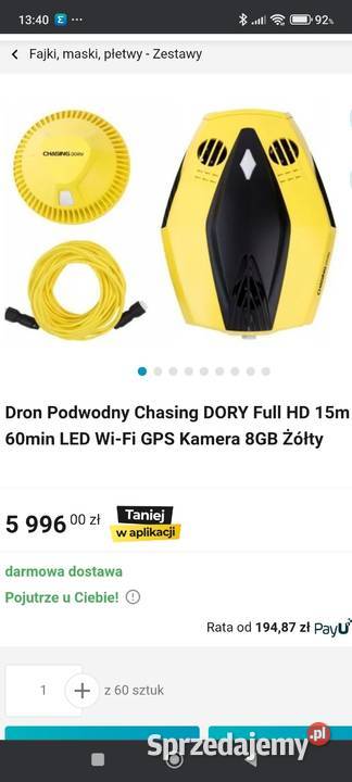 Dron pływający nowy Chasing Dory Międzyzdroje