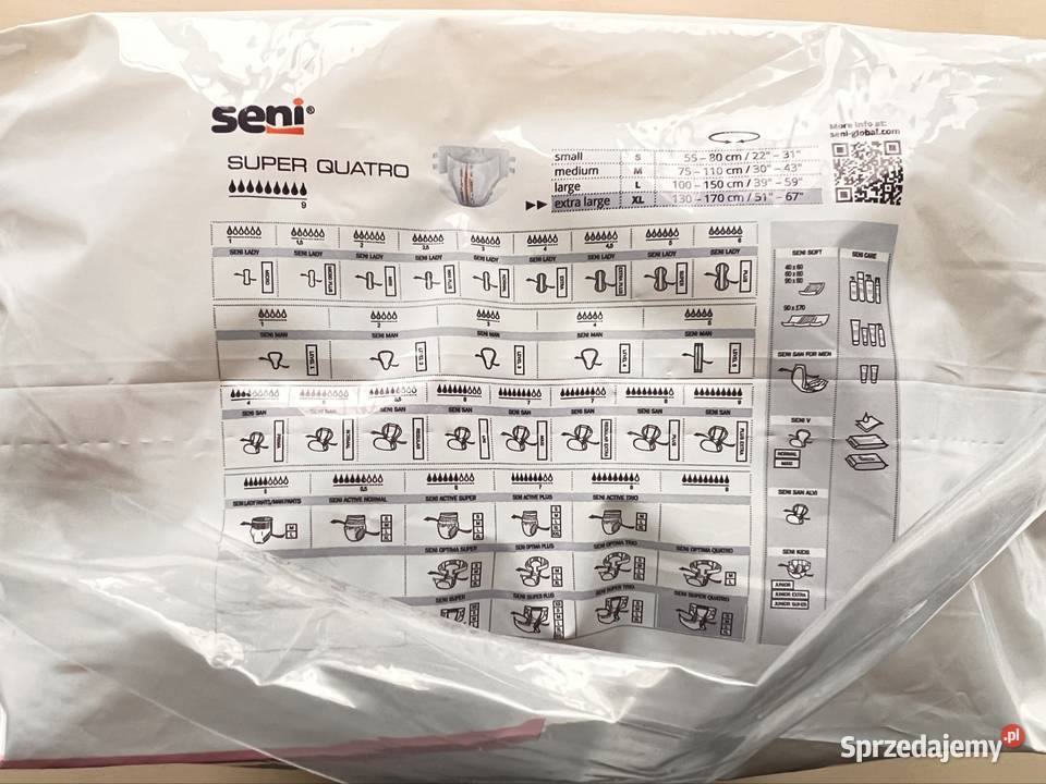 Seni Active Plus XL Majtki chłonne 17 opakowań łódzkie