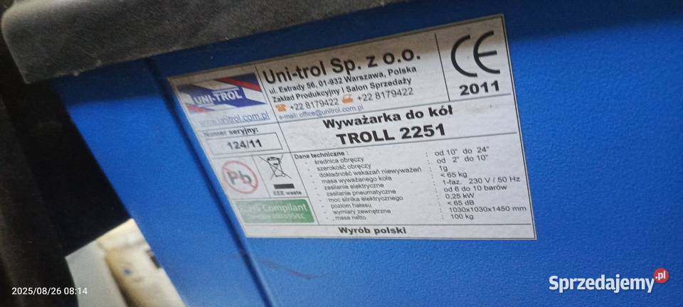 Montażownica do opon wyważarka Świdnica