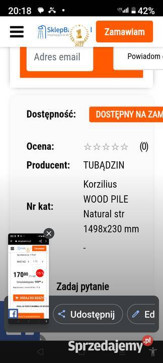 Plytki podlogowe TUBĄDZIN WOOD PILE Adamin