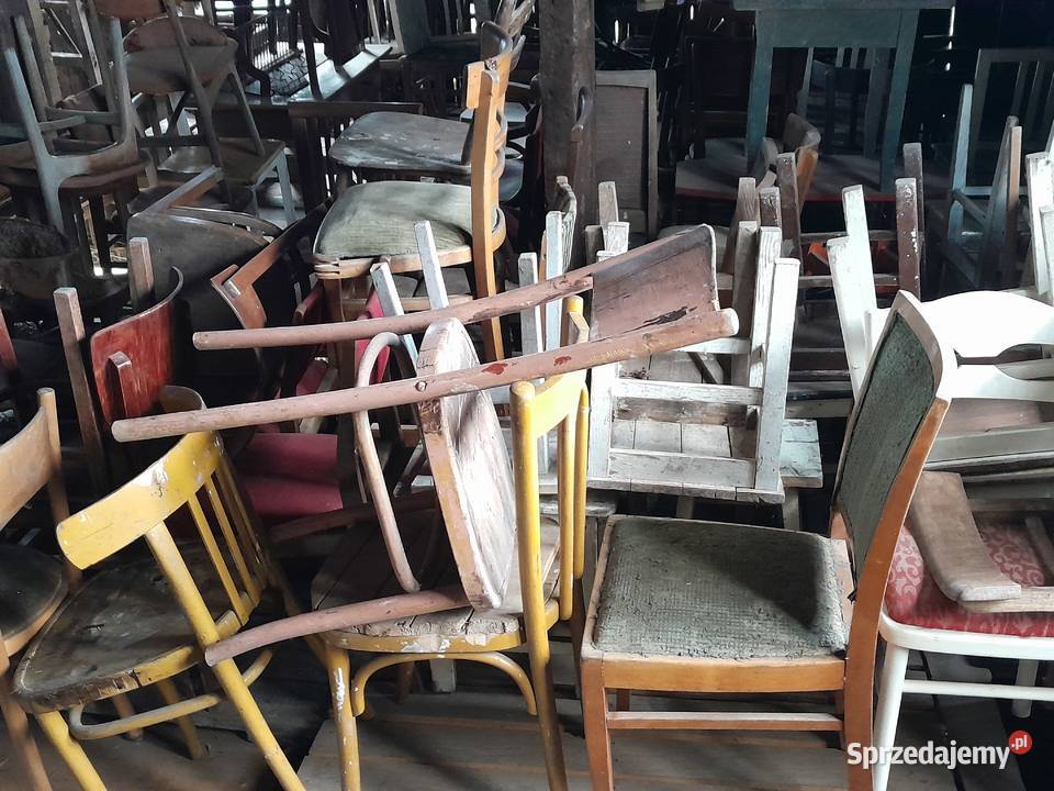 Wyprzedaż stare krzesła krzesło zabytek retro Dąbrowa Górnicza