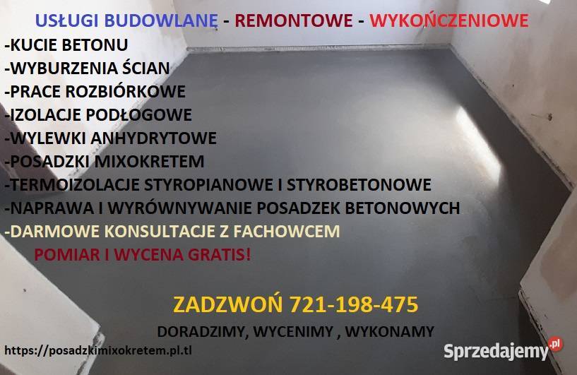 Styrobeton Posadzki Wylewki Szlichty Kucie Łomianki