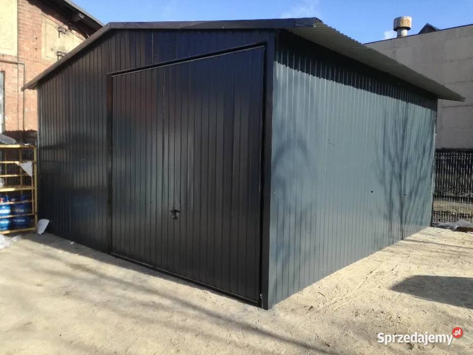 Grafitowy Mały Garaż Blaszany Wiatka Schowek mazowieckie Mińsk Mazowiecki