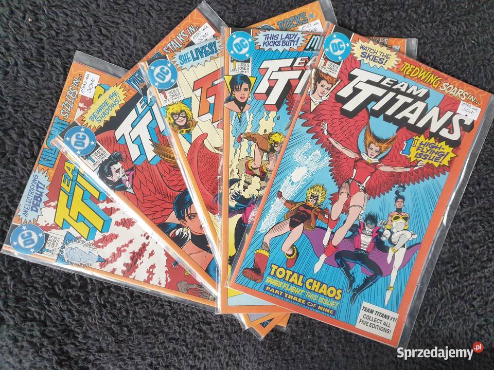 Team Titans 5 oryginalnych komiksów DC USA 1992 Komiksy pomorskie Gdynia