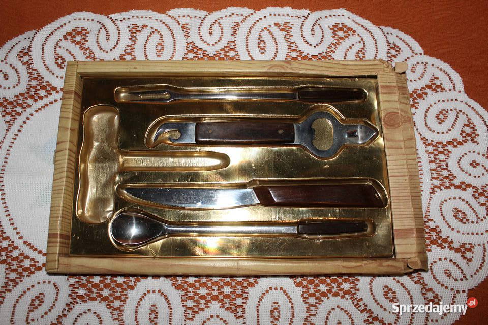 Komplet barowy w pudełku Cieszyn 1982 PRL Chorzów