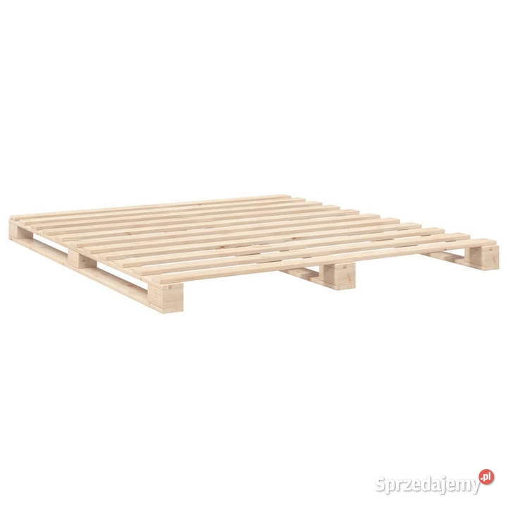 Rama łóżka z wezgłowiem lite drewno sosnowe 200cm