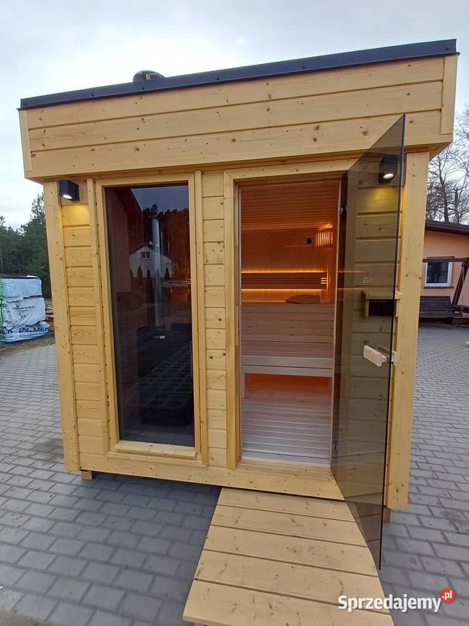 Sauna ogrodowa Premium izolowana piec na drewno Płock