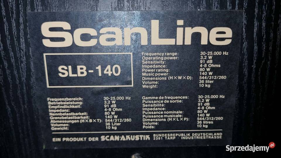Wybitne kolumny monitory SCAN AKUSTIK Scan Line łódzkie Warta