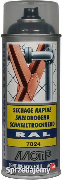 Lakier akrylowy w sprayu RAL 7024 szary Kamionna