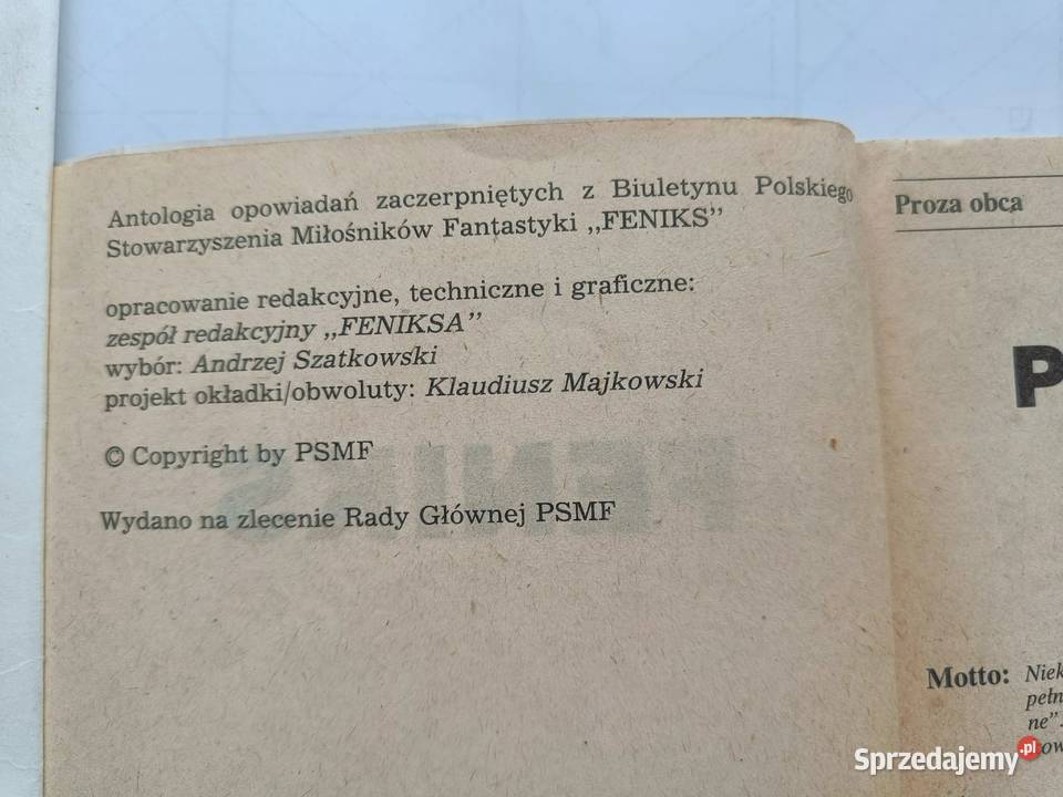 FENIX Fantasy SF magazyn fanzin 1989r biały kruk Gdynia