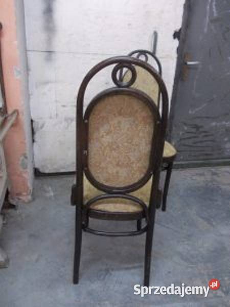 Stare drewniane krzesła gięte 2 PRL vintage Krzesła Bielsko-Biała