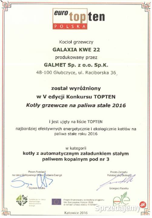 Kocioł z podajnikiem na ekogroszek 5 klasa 18kW Sztabin