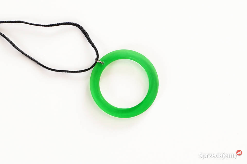 Okrągły zielony wisiorek z żywicy średnica 29 Warszawa