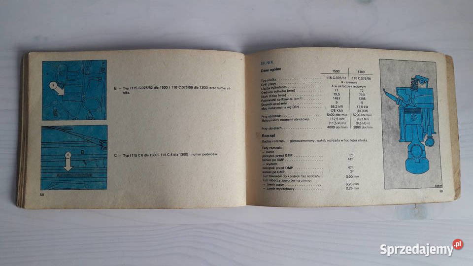 Książeczka instrukcja obsługi FSO 1300 i 1500 Rok wydania 1983 opolskie Głuchołazy