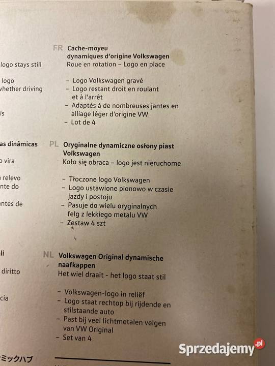 Dekielki dynamiczne VW zestaw oryginalne 56 mm dolnośląskie Bolesławiec