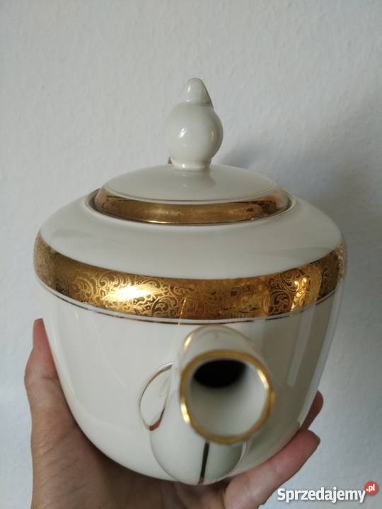 Piękny dzbanek Alka Kunst Kronach Masion złocony