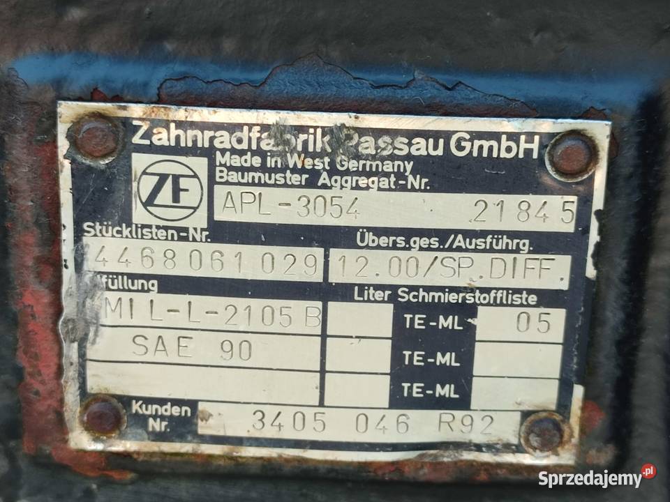 Most napędowy APL3054 4468061029 Case Ihc 145 wielkopolskie Wilkowo sprzedam