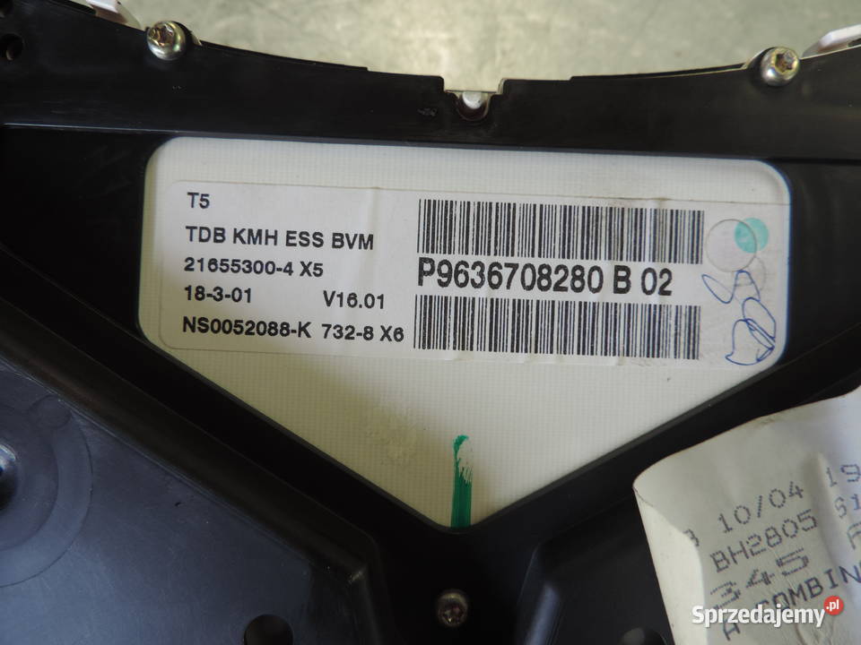 Licznik Obrotomierz Peugeot 307 16 16V