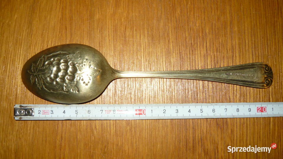 Łyżka posrebrzana EPNS w owoce winogrona do