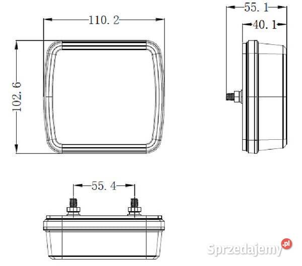 Zestaw lamp LED tylnych 1224V z wtyczką 7pin i Kamionna