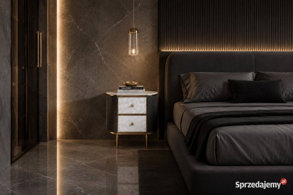 Grafitowa szafka nocna glamour Champion 55 Golkowice sprzedam